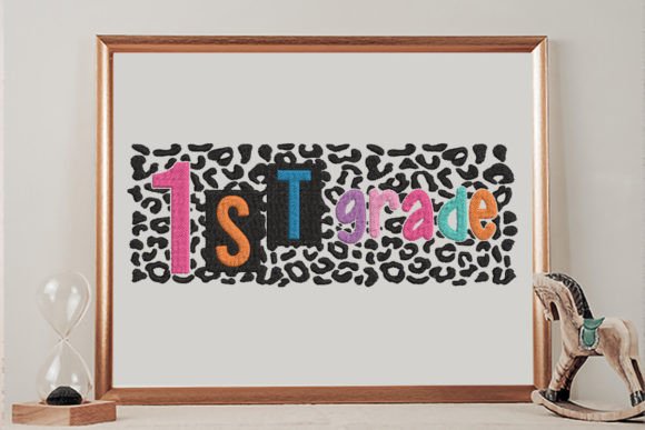 1st Grade Leopard Embroidery Design