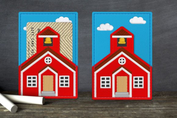 Schoolhouse Gift Card ITH Applique